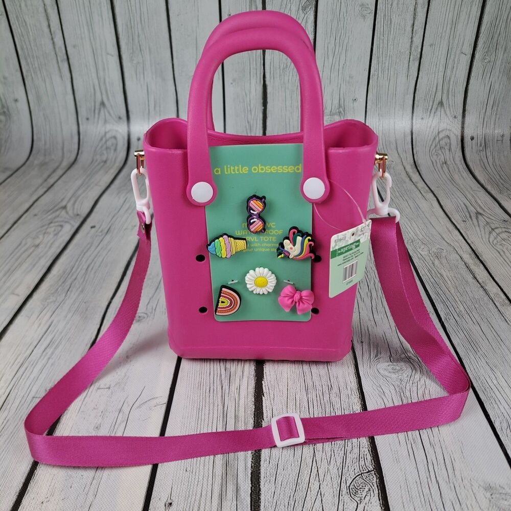 A Little Obsessed Charm-It Kids Tote Pink The Spring Shop New